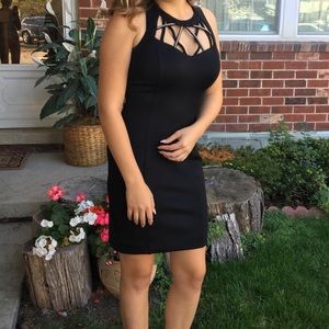 Guess Midi Dress with Silver Neckline